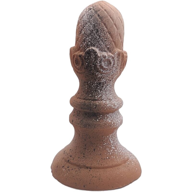 DMS - Epis de faîtage - Pigne de pin - Vieilli Clair Tacheté Noir et Blanc