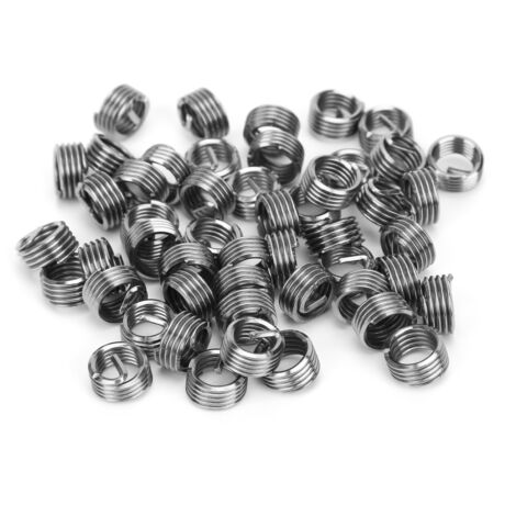 【Épissures filetées】 SUS304 M8 x 1.25mm 50Pcs Épissures filetées M8 x 1.25mm Épissures filetées SUS304 Protection filetage Épissures pour réparation de filetage Pièces hardware