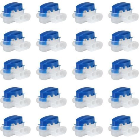 【Épissures】 Lot de 20 Connecteurs de Câble Remplis de Gel ABS 3 fils étanches pour Robot Tondeuse Extérieur/Souterrain