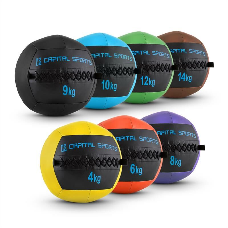 

Capital Sports - Epitomer Set de balones medicinales de 4, 6, 8, 9, 10, 12 y 14 kg
