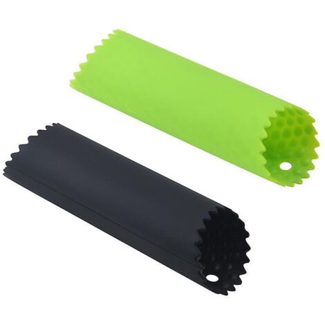 Éplucheur d'ail en silicone, rouleau éplucheur d'ail en silicone (2 pièces), éplucheur d'ail en silicone, ustensiles de cuisine / vert / noir