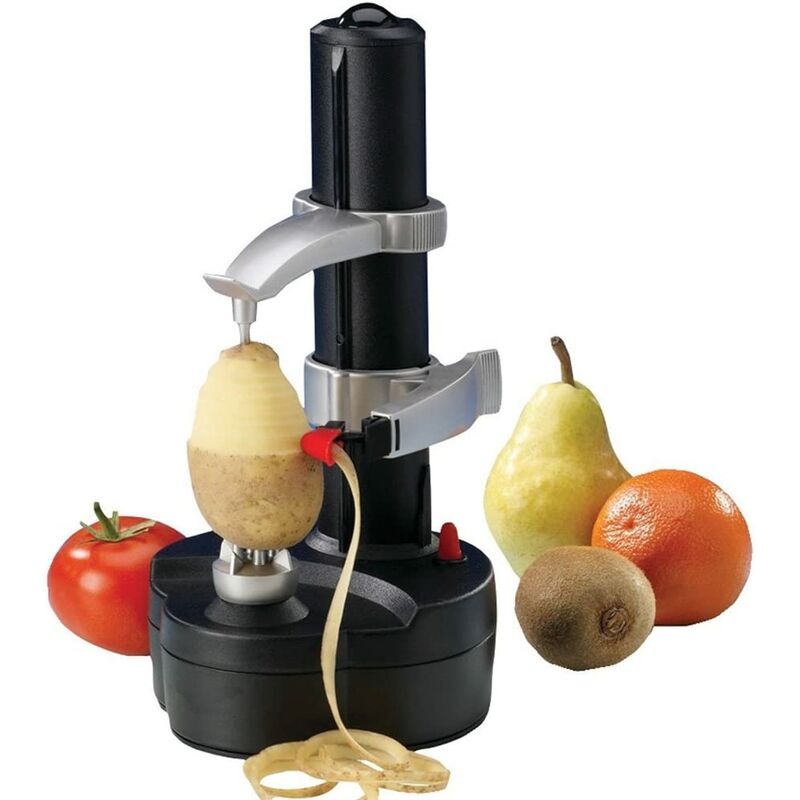 Éplucheur de fruits et légumes-acier inoxydable-éplucheur électrique-éplucheur de pommes-coupe pomme de terre-Éplucheur automatique (noir)