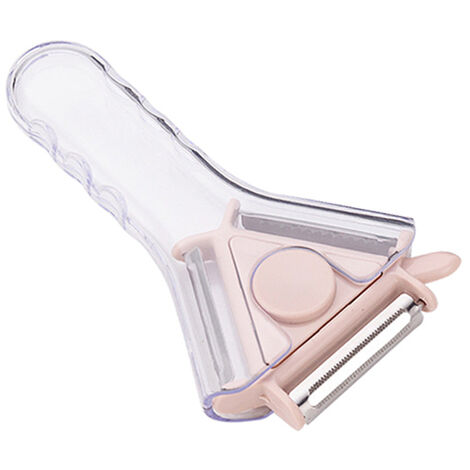 Éplucheur de pommes de terre et légumes multifonctionnel 3 en 1, en acier inoxydable, Gadgets de cuisine,CHINA,1PC Pink