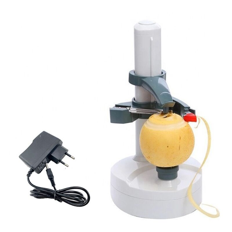 Choyclit - plucheur Électrique ,Lame Inox Durable ,Base Antidérapante Facile à Nettoyer ,Éplucheur Fruits et Légumes ,Économe Electrique, Blanc