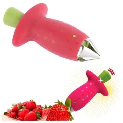 Éplucheur Fruits Légumes Fraise Huller Stem Remover tomates Feuilles carottier Cuisine Rouge@H4