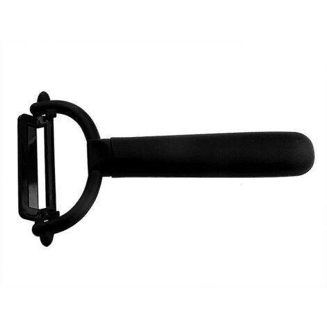 eplucheur Rasoir Noir Avec Lame Cramique Ultra Tranchante - Matriau Sain Qui Ne Rouille Pas Et N'oxyde Pas Les Aliments
