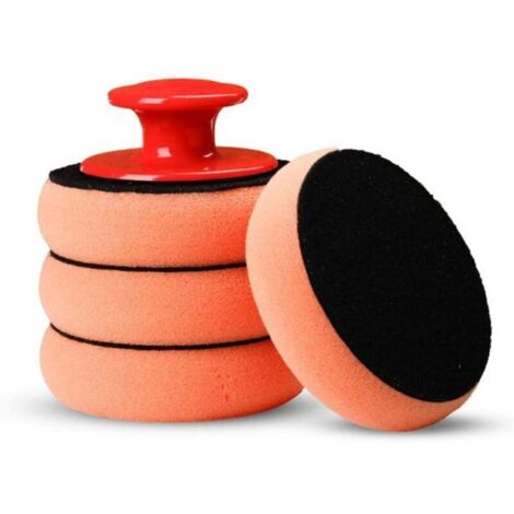 Eponge À Polir, Avec Poignée, Microfibre Handpolierschwamm, Wax Applicateur Pad Pour Les Cires, Vernis, Peinture, Pâte À Polir Auto-Éponges/Auto-Éponge/Polissage-Pad