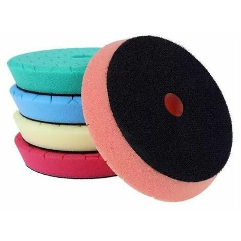 Éponge de polissage, ensemble de polissage, 5 pièces 150 mm Hex Logic tampon de polissage éponge Kit de polissage pour ponçage de voiture polissage pour 125 mm RO/DA polissage pour polisseuse --AH