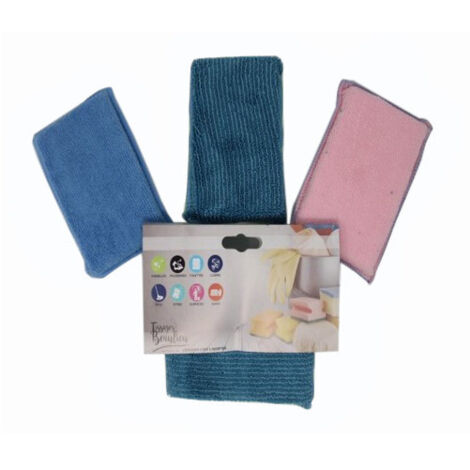 Eponge Microfibre Bi-Face 14x9cm - TISSAGES DE BEAULIEU