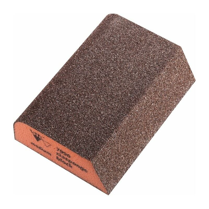 Lot de 10 éponges abrasives Sia Abrasives - Grain 60 Medium - 4 faces