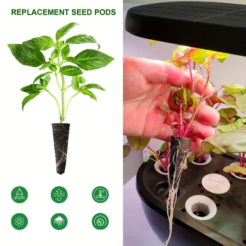 Yozhiqu - ponges de culture hydroponique d'intérieur pour plantes, Kit d'éponges de démarrage de semis, éponges de croissance dégradables, 60 pièces