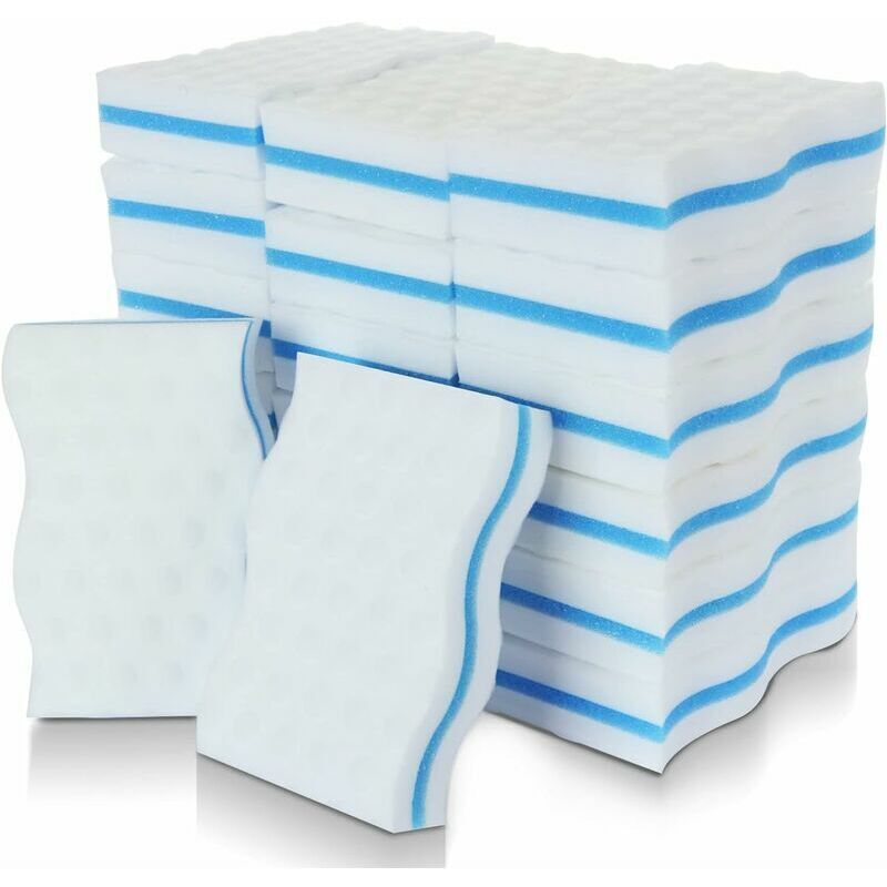 Eponges Magiques, 24 Pcs Eponge en Melamine de Nettoyage Très Épaisse - Gomme Magique pour Salle de Bain, Piscine, Cuisine, Sol, Mur (sans Produits