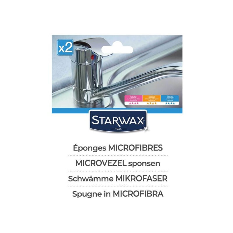 Starwax - Eponges microfibre x2
