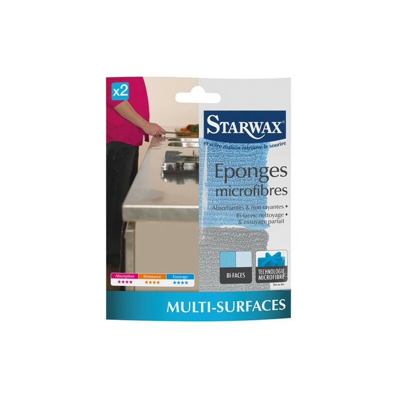 Starwax - Eponges microfibre x2