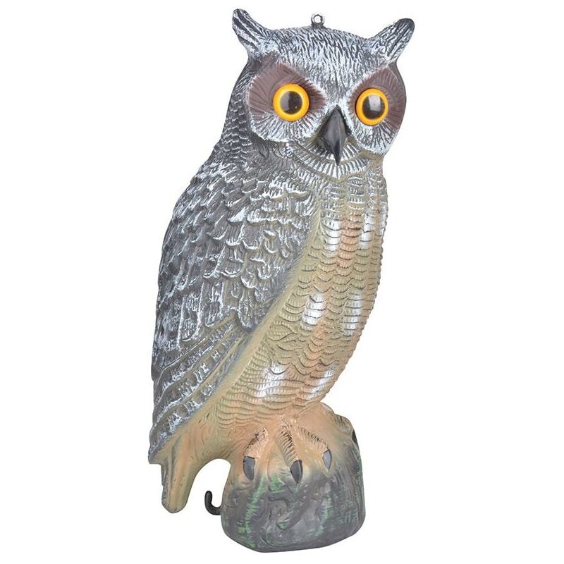 Esschert Design - Epouvantail chouette - l 18,7 x p 19,1 x h 40,8 cm - Plastique - Livraison gratuite