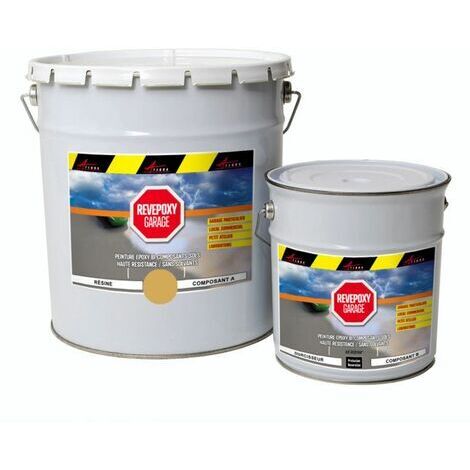 Epoxidharzlack: Garagenboden - REVEPOXY GARAGE - Beige RAL 1001 - kit 5kg bis zu 16m² für 2 Schichten