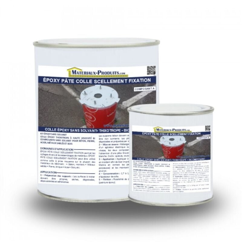 Matpro - Epoxy pâte colle scellement fixation - 6 Kg Blanc