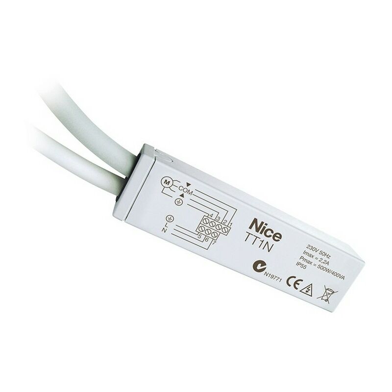 

Unidad de control de paso para 1 motor de 230 Vac hasta 500 W con receptor de radio integrado código: TT1N