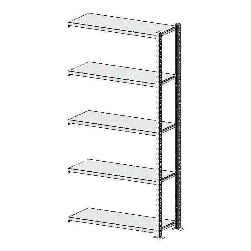 Epsilon : rayonnage tôlé galvanisé universel 1000 x 500 mm échelles ouvertes 5 niveaux suivant Manorga