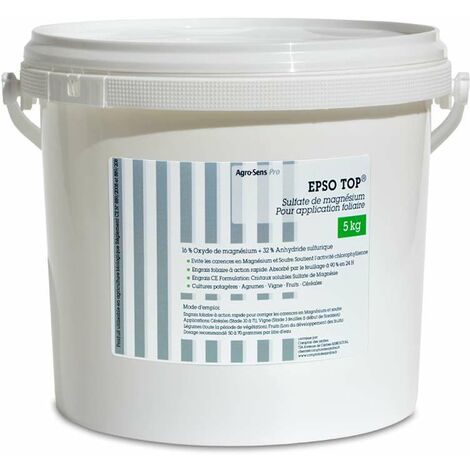 Epso Top®, engrais foliaire riche en Magnésium. Sel d'Epsom 5 kg
