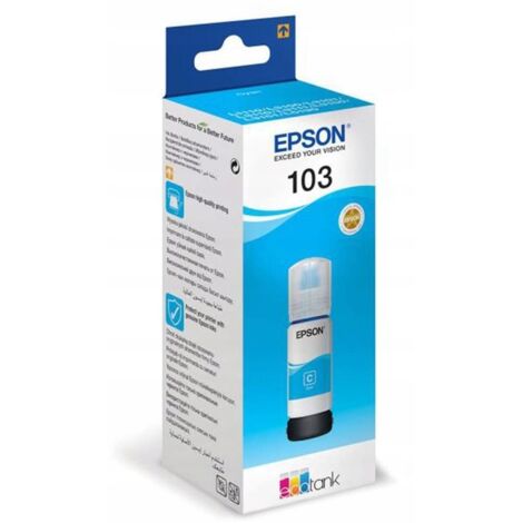 Epson 103 EcoTank (C13T00S24A) Tintenflasche zum Nachfüllen, Cyan