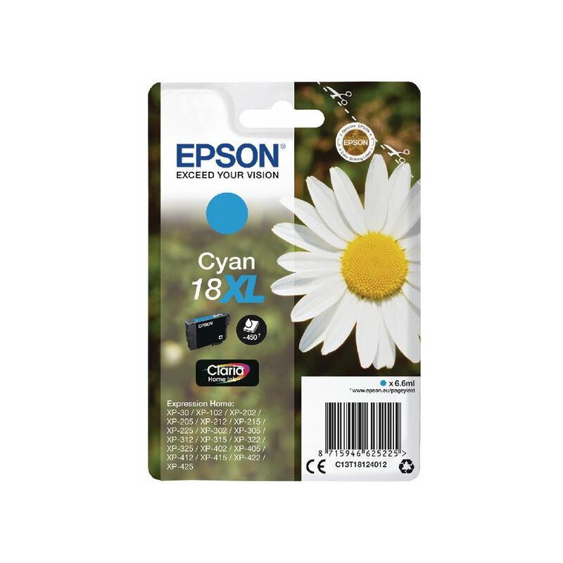 Epson - 18Xl Cyan Inkjet Cartridge - EP62522