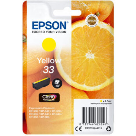 Epson 33 cartouche jaune pour imprimante jet d'encre