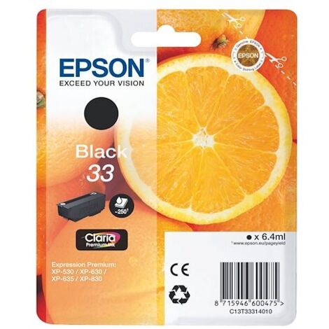 Epson 33 cartouche noire pour imprimante jet d'encre