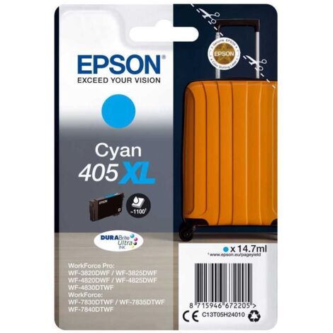 Epson 405XL cartucho de tinta 1 pieza(s) Original Alto rendimiento (XL) Cian