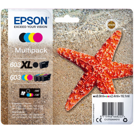 Epson 603 XL Cartuccia d'Inchiostro 1 pz Originale Resa Elevata XL Nero Ciano Magenta Giallo