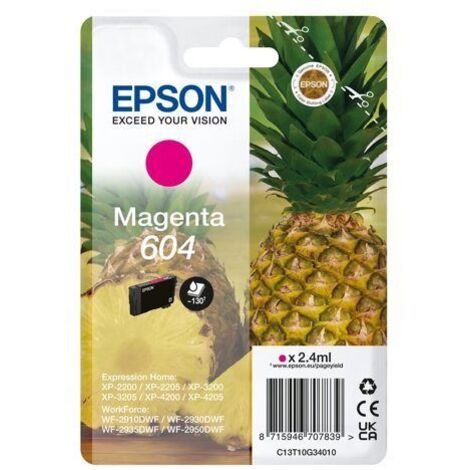 Epson 604 Cartouche d'encre Magenta (C13T10G34010)
