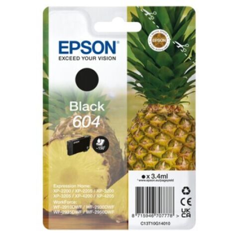 Epson 604 Original Druckerpatrone Schwarz C13T10G14010 Ananas Tinte (C13T10G14010)