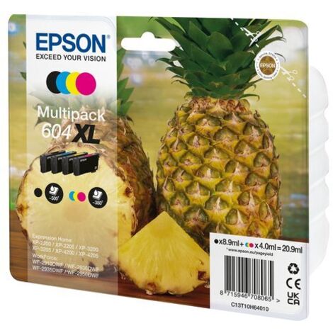 Epson 604xl Cartuccia D'inchiostro 4 Pz Originale Resa Elevata (xl) Nero, Ciano, Magenta, Giallo