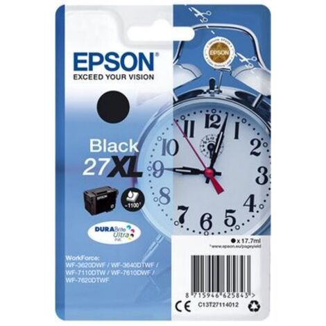 Epson Alarm clock Singlepack Black 27XL DURABrite Ultra Ink
