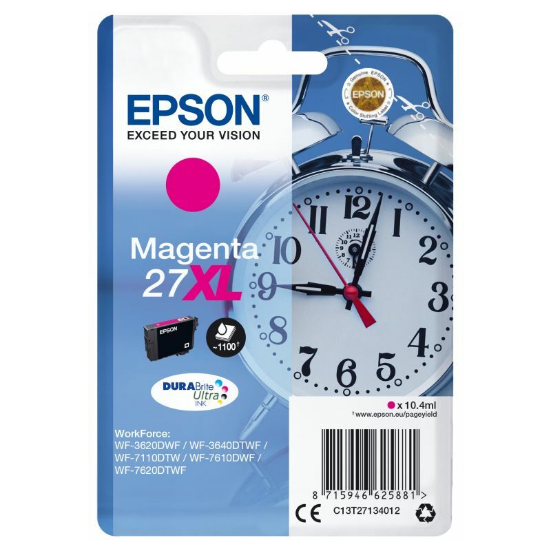 

Epson Alarm clock Singlepack Magenta 27XL DURABrite Ultra Ink