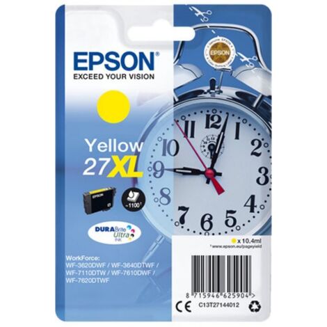 Epson Alarm clock Singlepack Yellow 27XL DURABrite Ultra Ink