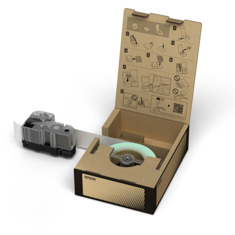 Epson BR-VN50WB-E Multipurpose Label Nastro Vinile Trasparente Nero