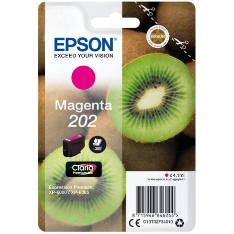 Epson C13T02F34020 Kiwi 202 cartuccia d'inchiostro 1 pz Originale Resa standard Magenta
