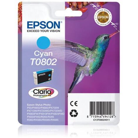 Epson C13T08024021 Cartuccia Ink Jet per R265 R360 Ciano