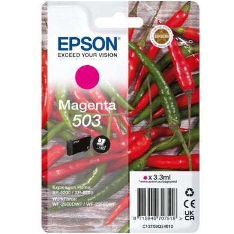 Epson C13T09Q34020 Cartuccia Peperoncino 503 Comp con Expression Home XP 5200 XP 5205 Magenta