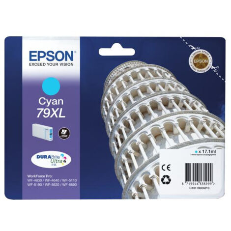 EPSON Cartouche d'encre 79 XL Cyan - Tour de Pise (C13T79024010)
