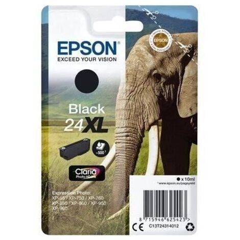 EPSON Cartouche d'encre T2431 XL Noir - Eléphant (C13T24314012)
