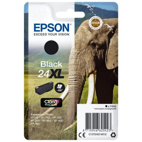 EPSON Cartouche d'encre T2431 XL Noir - Eléphant (C13T24314012)