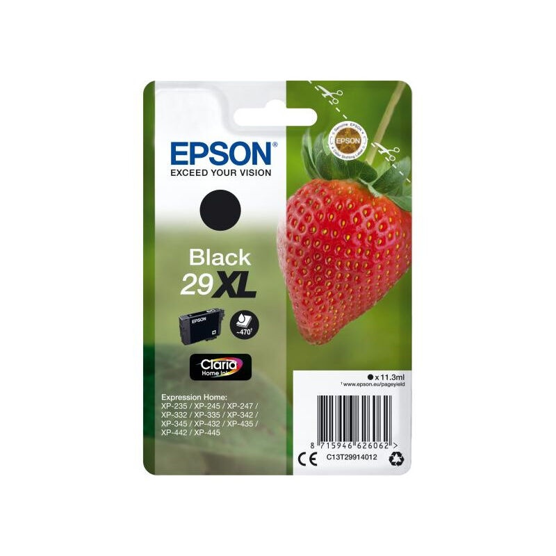 EPSON Cartouche d'encre T2991 XL Noir - Fraise (C13T29914012)