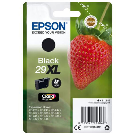 EPSON Cartouche d'encre T2991 XL Noir - Fraise (C13T29914012)