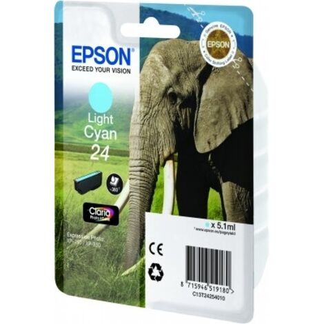 Epson claria photo hd ink cartucho cian claro 24