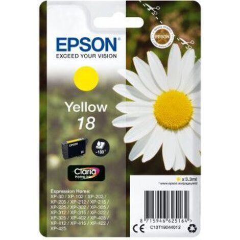 Epson Daisy Cartuccia Margherita Giallo Inchiostri Claria Home 18 C13T18044012