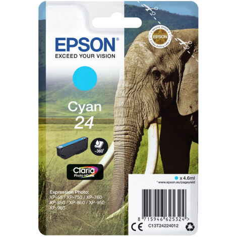 Epson Elephant C13T24224022 cartouche d'encre 1 pièce(s) Original Cyan