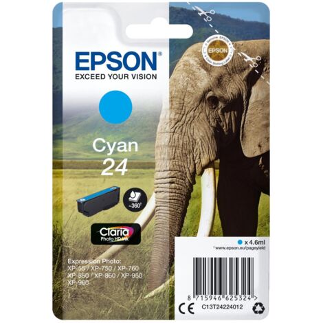 Epson Elephant C13T24224022 cartuccia d'inchiostro 1 pz Originale Ciano