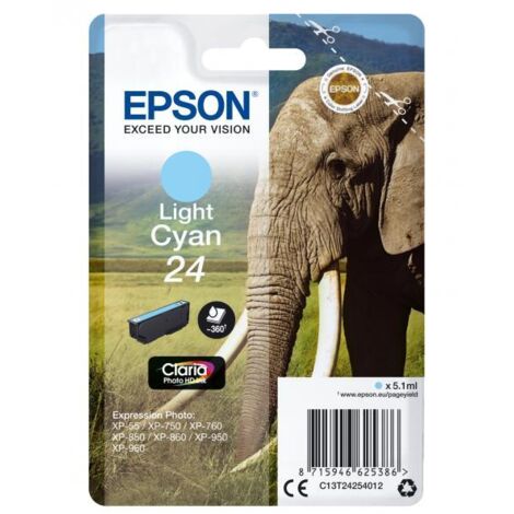 Epson Elephant C13T24254022 cartuccia d'inchiostro 1 pz Originale Ciano chiaro